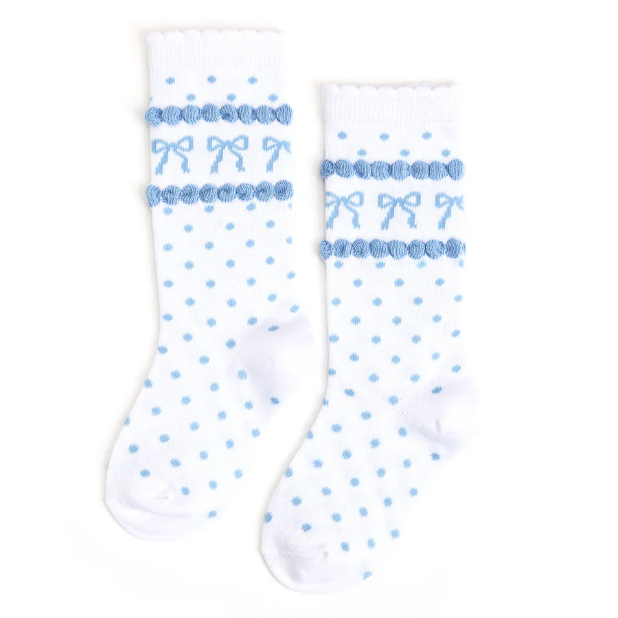 Bow Scalloped Knee Highs
