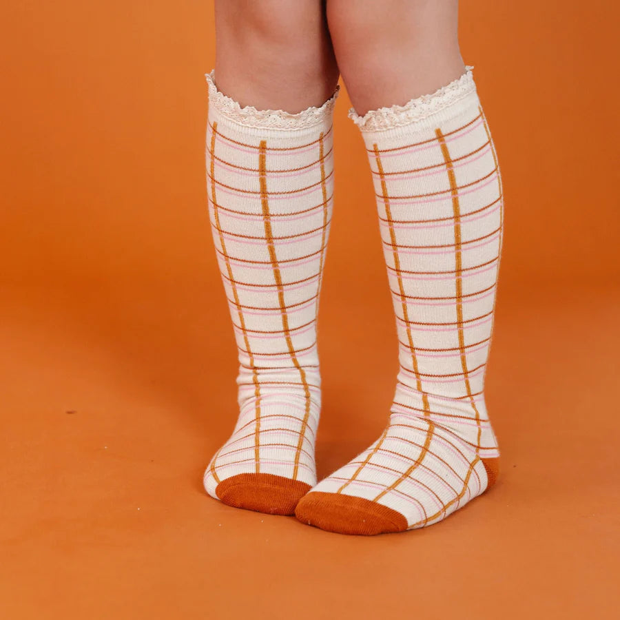 Lace Top Knee High Socks