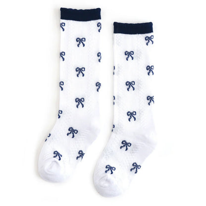 Bow Scalloped Knee Highs