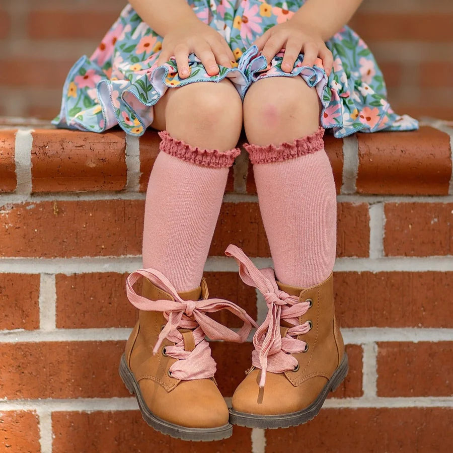 Lace Top Knee High Socks