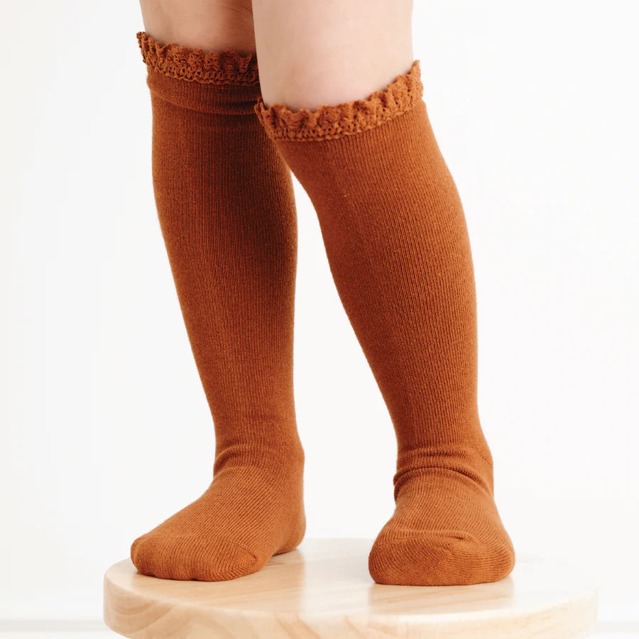 Lace Top Knee High Socks