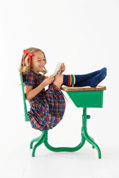 Bubble Stripe Knee High Socks