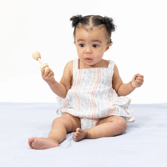 Tulip Stripe Ruffle Sunsuit