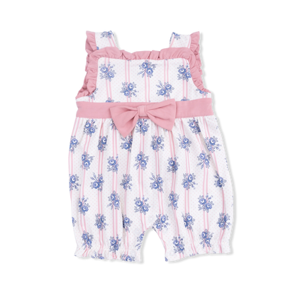 Stripe Dot Roses Playsuit