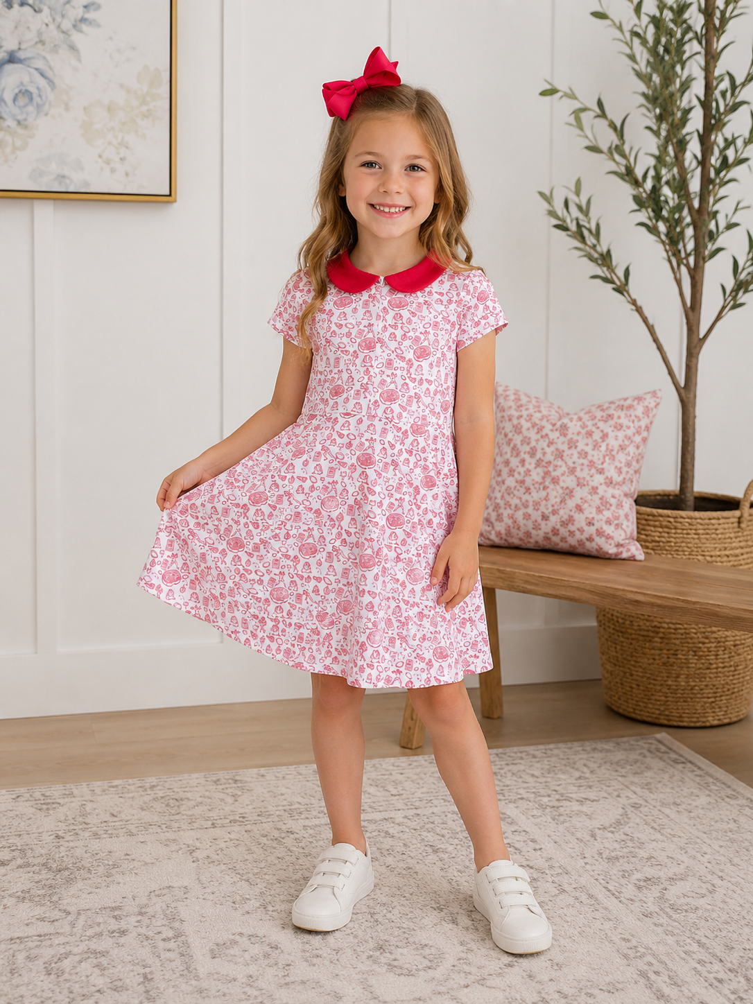 UGA Toile Twirl Dress with Undershorts