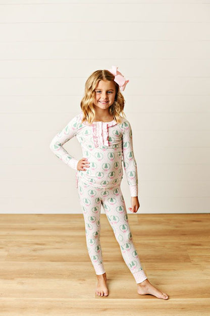 Pink Christmas Butterknit 2pc Pajamas