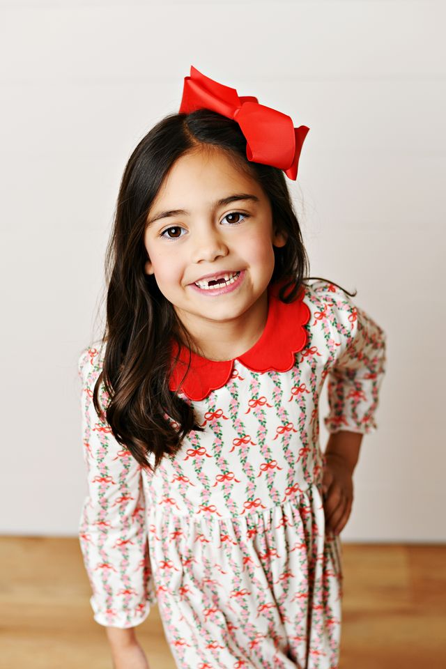 Holiday Bow Ruffle Jumpsuit