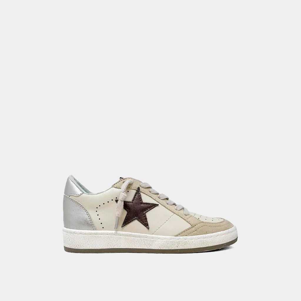 Light Grey with Brown Star Sneaker