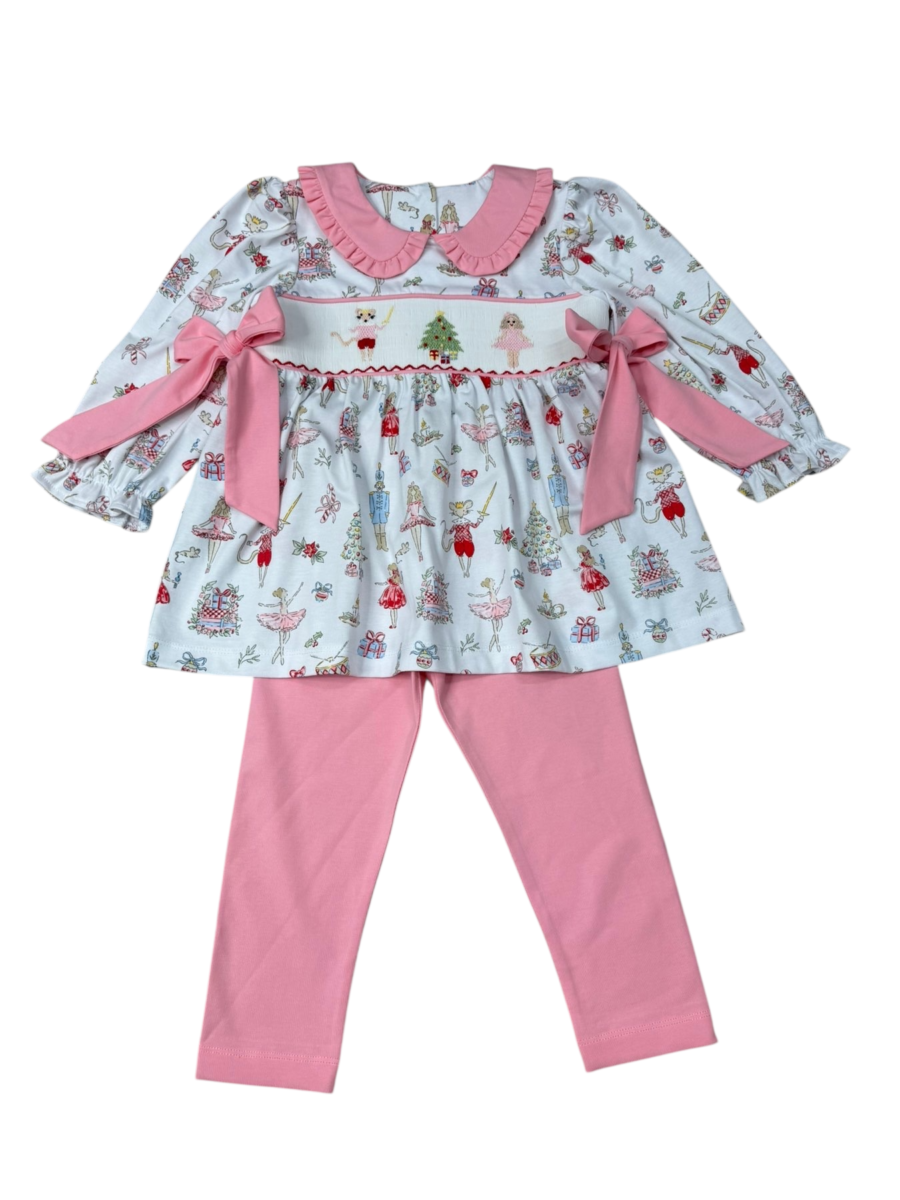 Nutcracker Smocked Legging Set