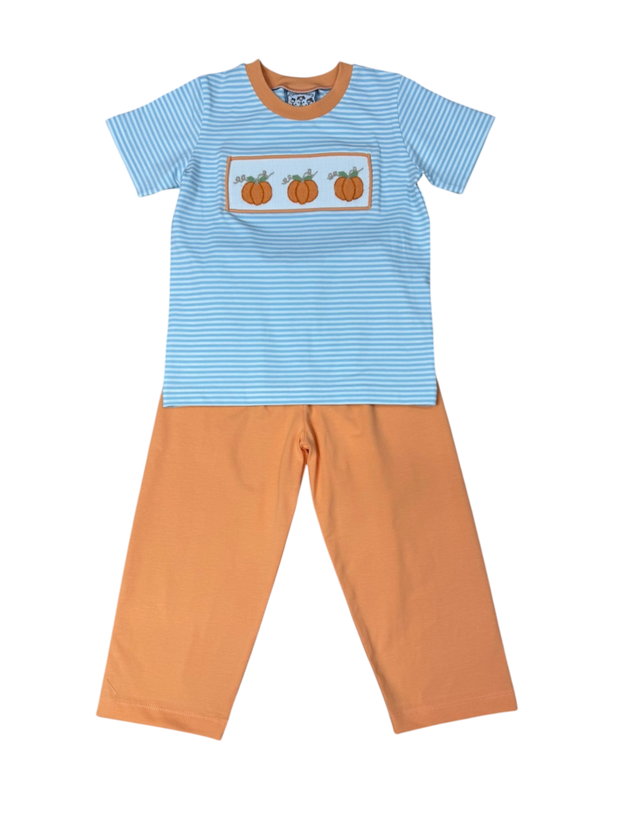 Autumn Harvest Smocked Boy Pant Set