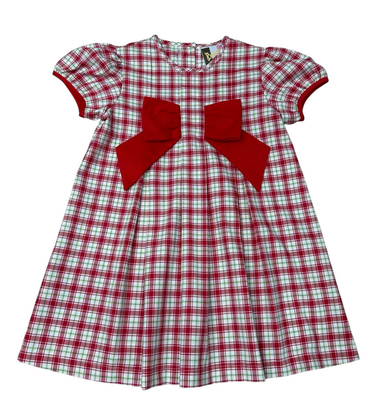 Kenzie Bow Plaid Dress