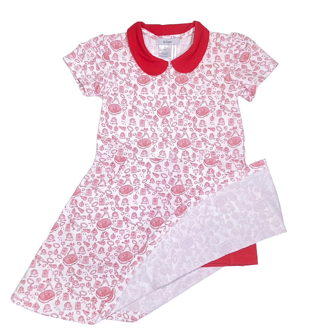 UGA Toile Twirl Dress with Undershorts