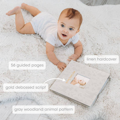 Deer Print Square Baby Memory Book