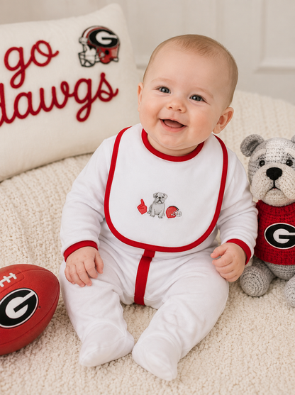 Magnolia Baby UGA Bulldog Embroidered Bib
