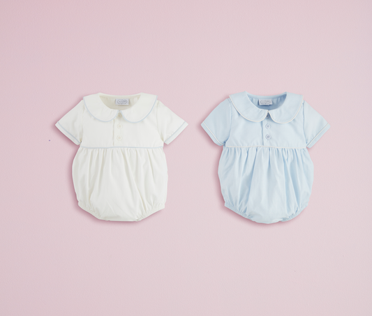 Collared Poplin Baby Bubble