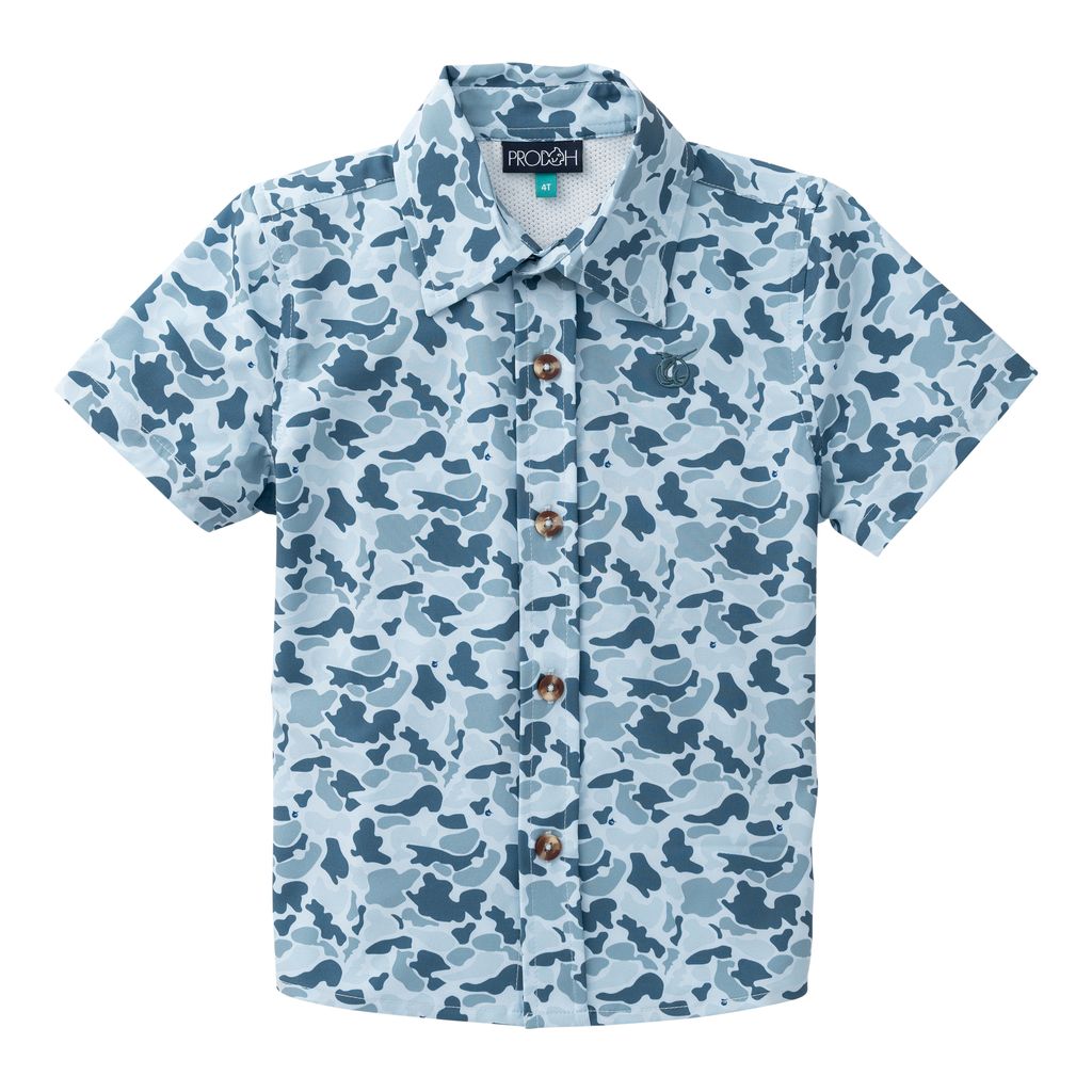 PRODOH Blue Camo Performance Button-Down