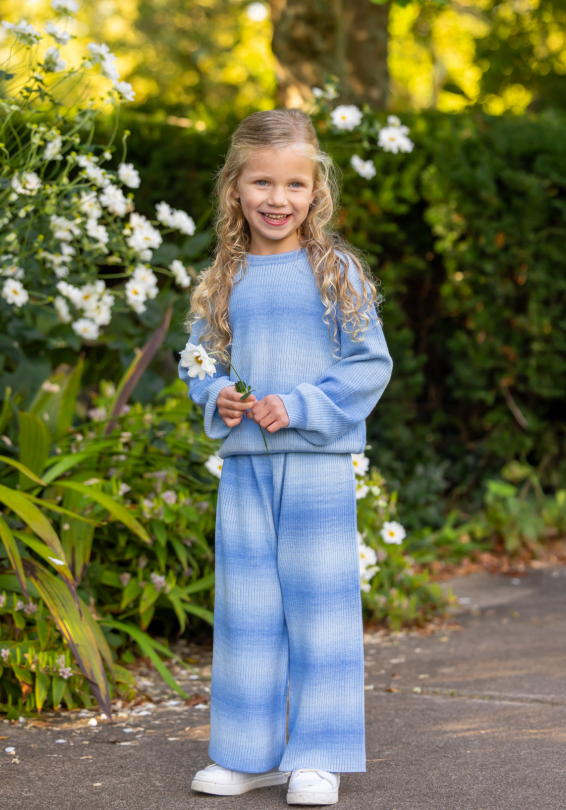 Blue Ombre Textured Lounge Set