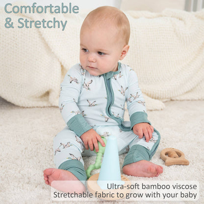 Mallard Duck Bamboo Baby Convertible Zipper Pajama