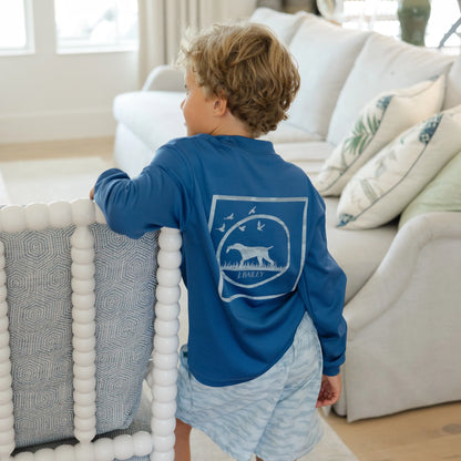 Performance Logo Tee, Camo Dog On Denim