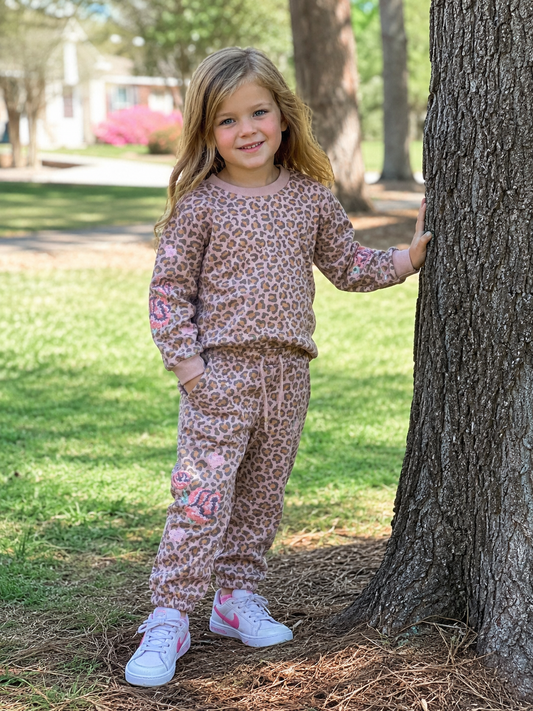 Animal Print Set With Cross Stitch Embroidery