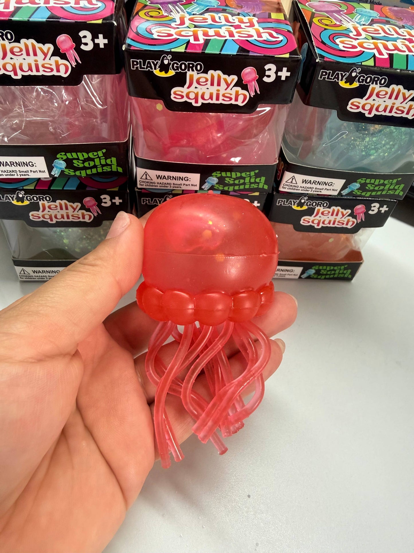 Sequin Glitter jellyfish squishy sensory toy-no brand