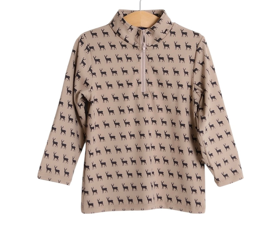 Ethan 1/4 Zip Pullover -Deer