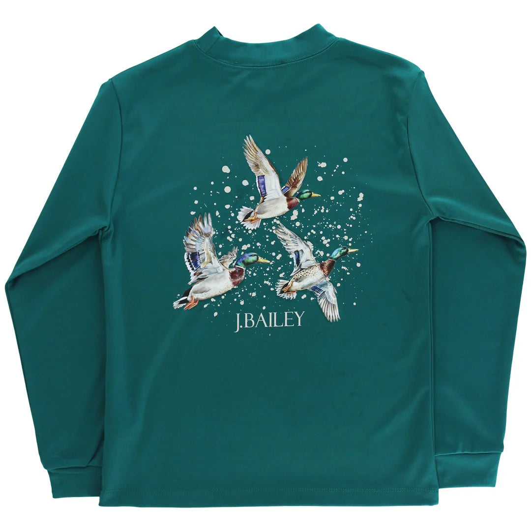 Performance Logo Tee, Ducks On Teal