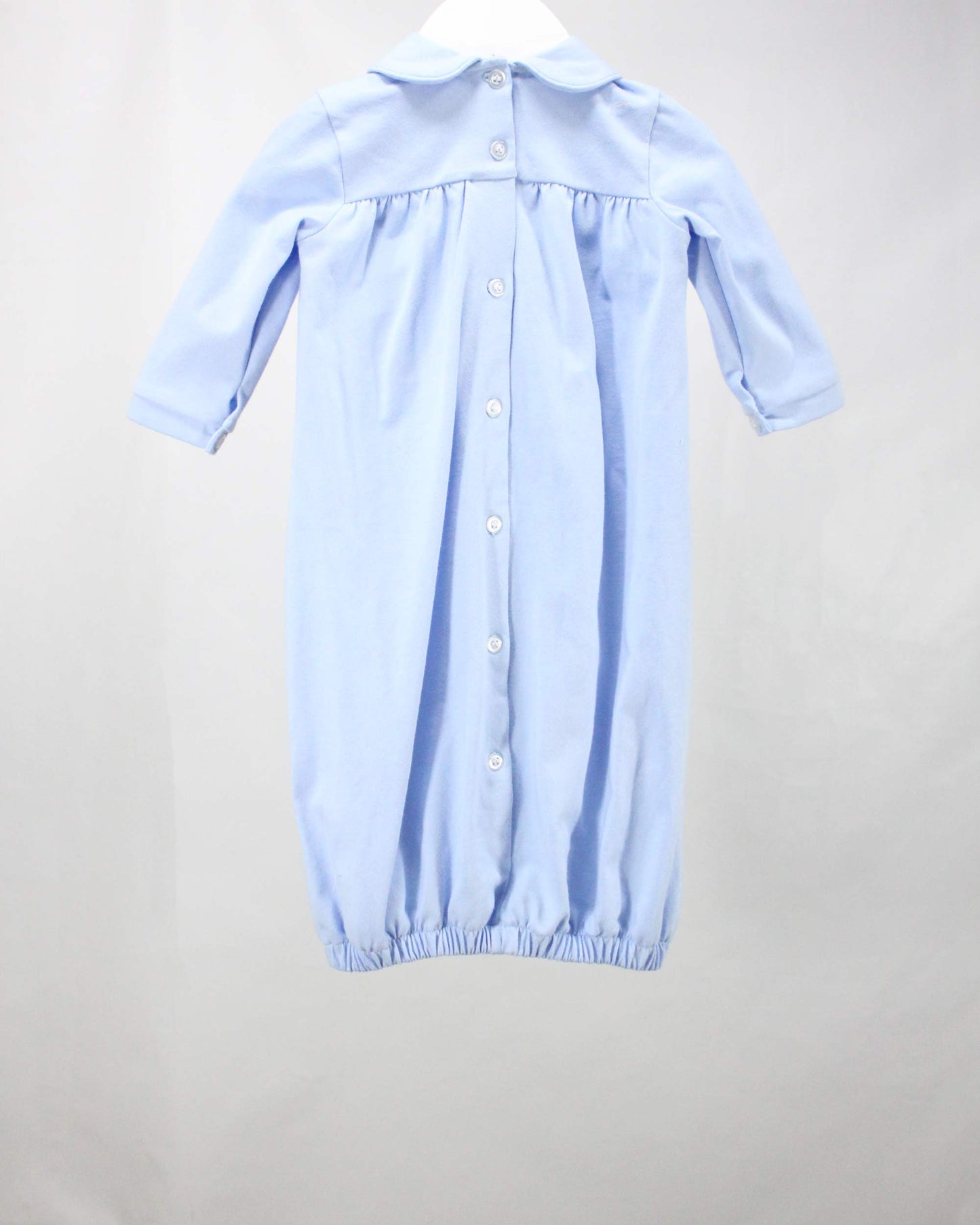 Blue and White Geometric Levi Gown