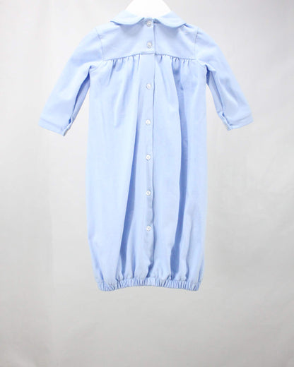 Blue and White Geometric Levi Gown