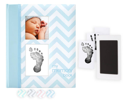Chevron Baby Book and Clean-Touch Ink Pad Kit