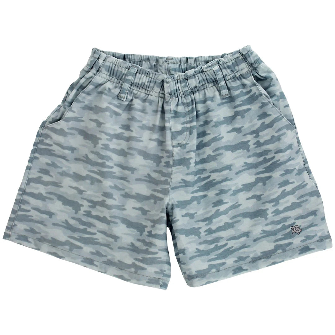 Printed Gray Camo Performance Short