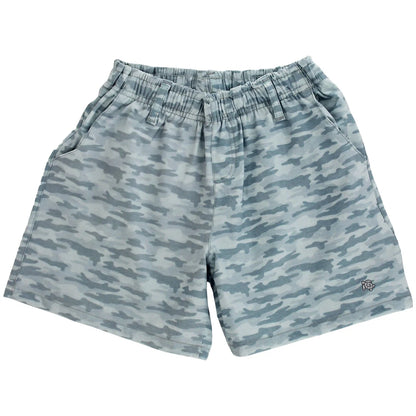 Printed Gray Camo Performance Short