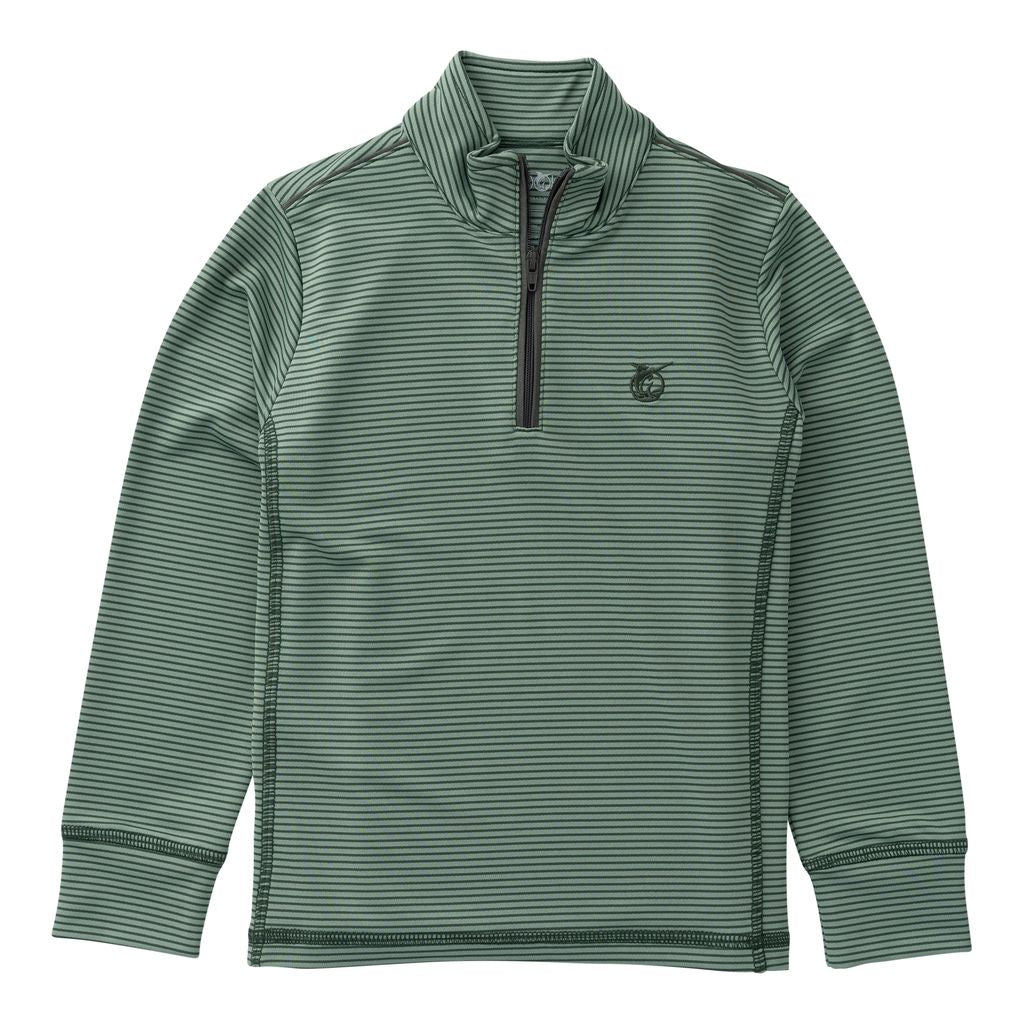 PRODOH Green Stripe Quarter-Zip Pullover