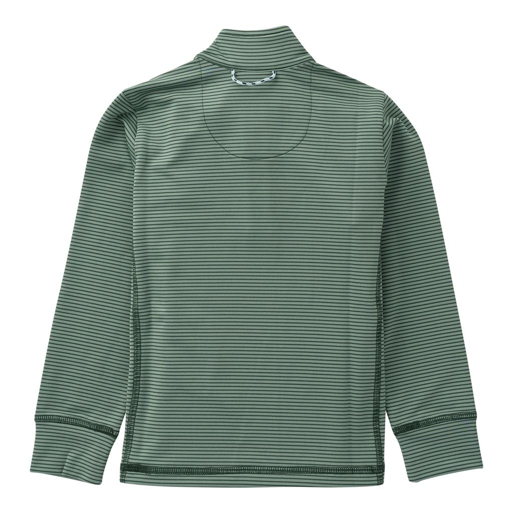 PRODOH Green Stripe Quarter-Zip Pullover