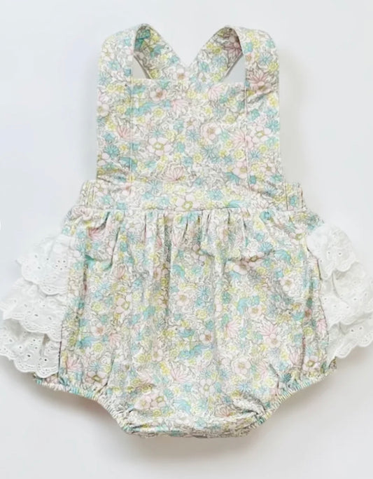 Floral Bubble with Eyelet Lace