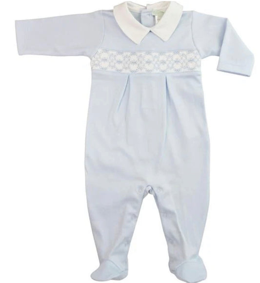 Blue Smock Footie