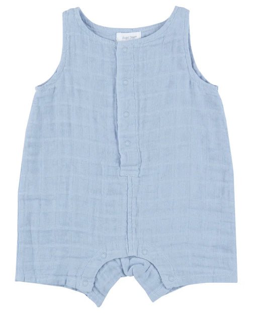 Blue Muslin Romper