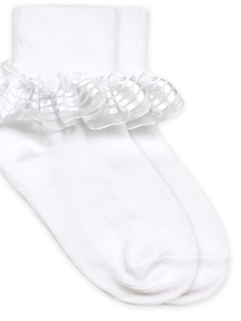 White Socks with Line Chiffon