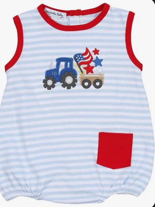 Patriotic Tractor Appliqué