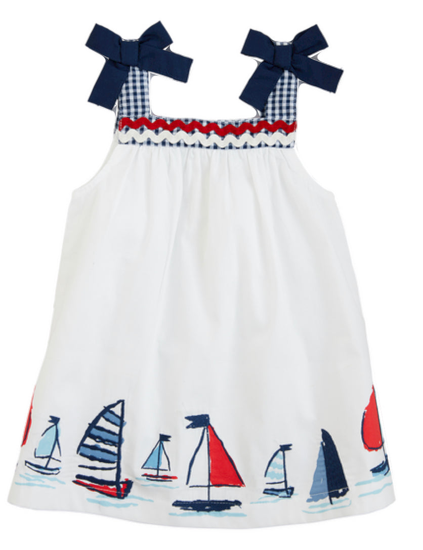 Poplin RicRac Sailboat Dress