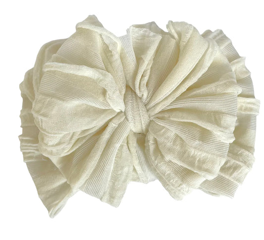 Ivory Ruffle Headband