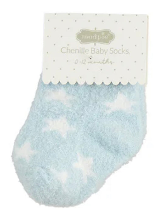 Blue Star Chenille Socks