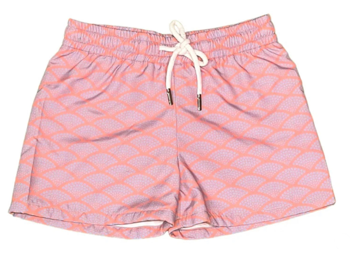 Coral Dots Swim Trunks