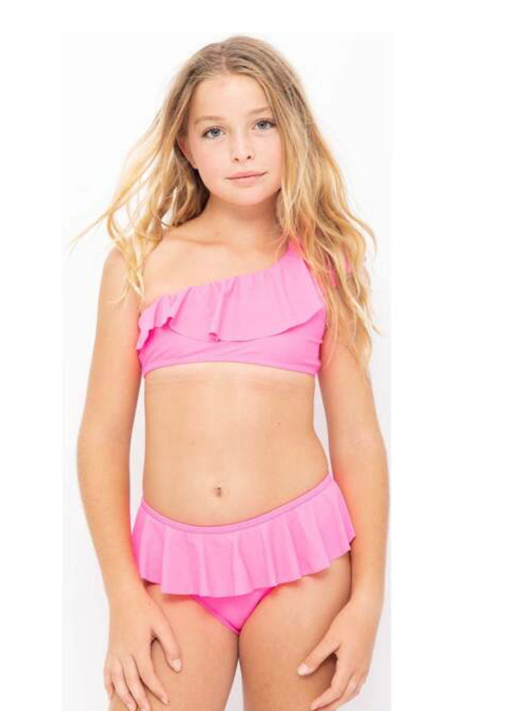 Hot Pink Ruffle 2 Piece