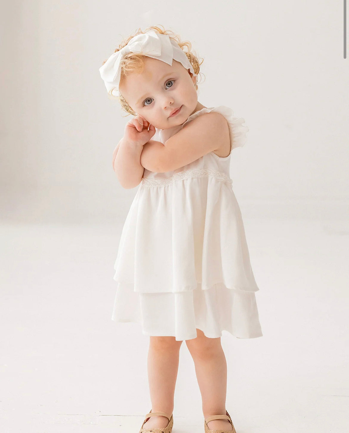 White Ruffle Dress