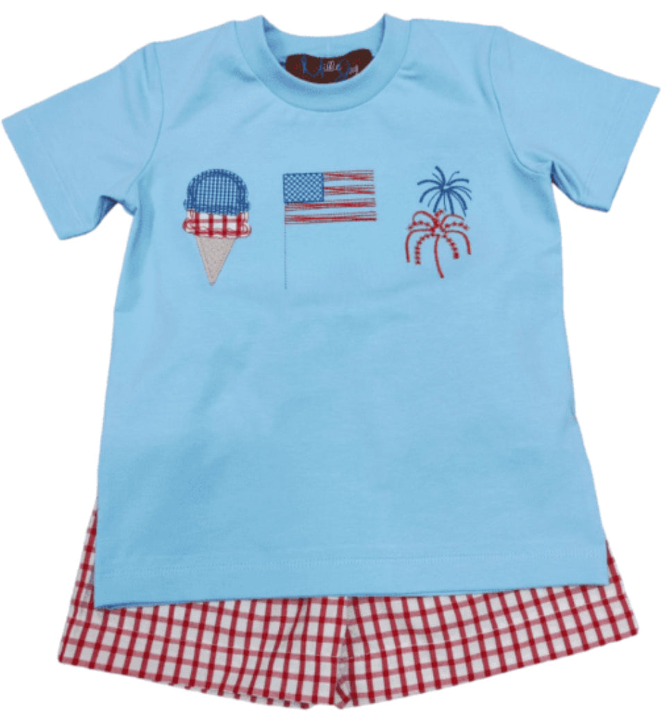 Fourth of July Boys Short Set