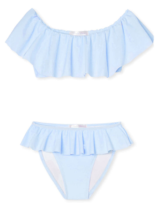 Blue Ruffle 2pc Swim