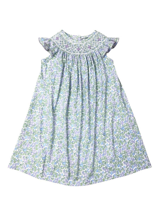 Lilac Floral Smocked Bishop