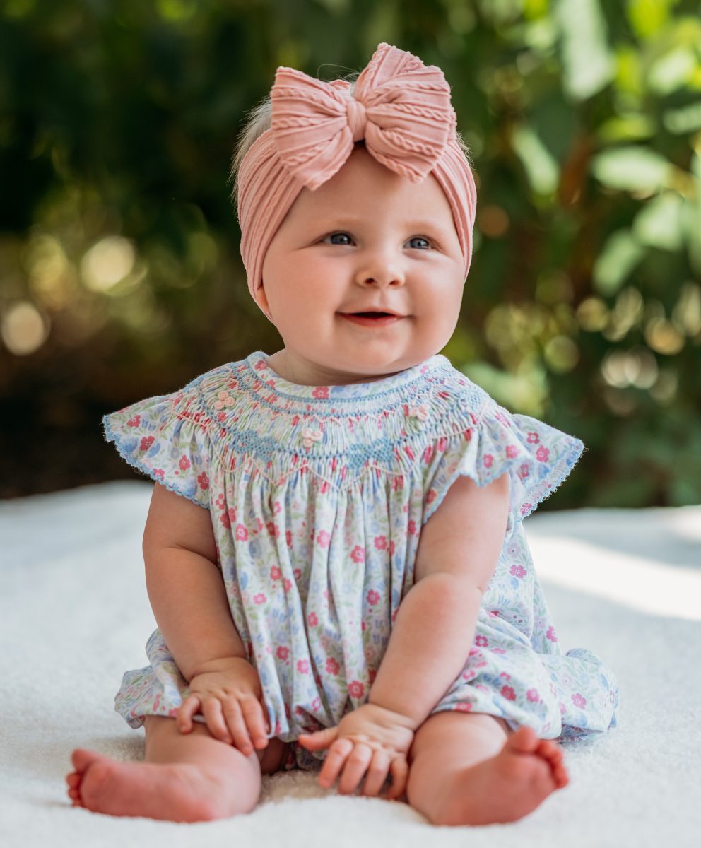 In Full Bloom Smocked Geo Bubble