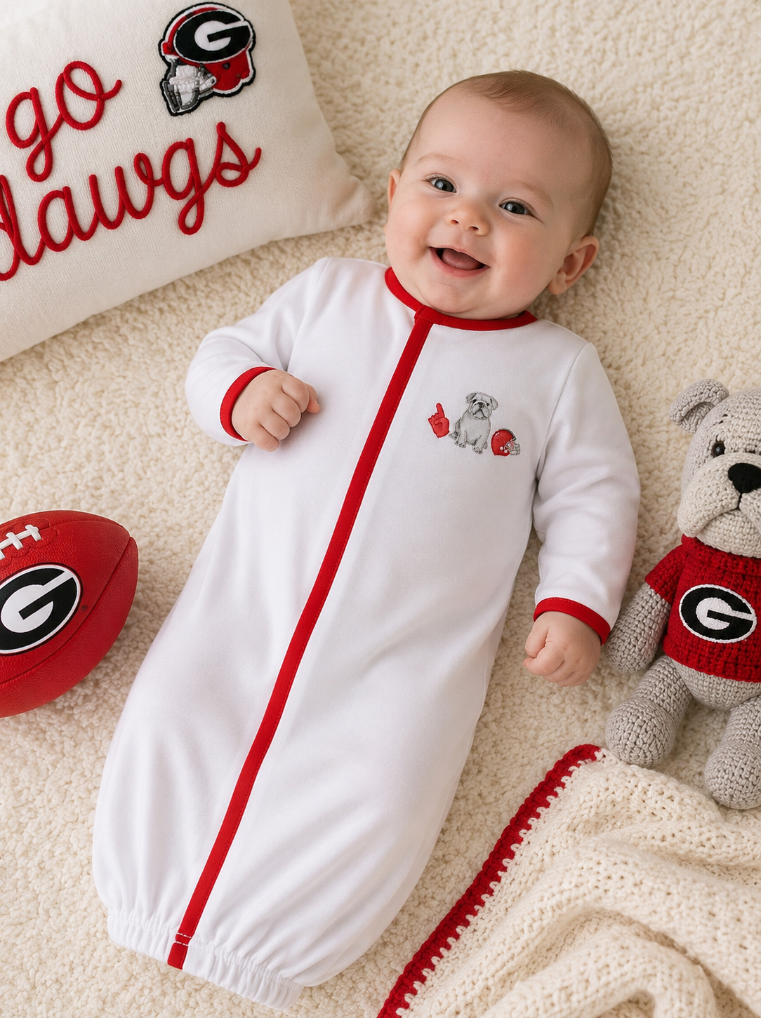 Magnolia Baby UGA Bulldog Converter Gown